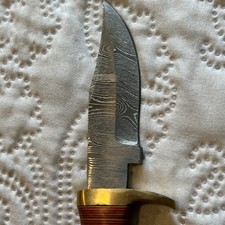 Damascus Forged Fixed Blade Hunting Knife Bone/Wood Handle w/sheath  3” - 3.49” picture