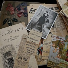 Huge Antique Vintage Ephemera Lot Postcards Photos Advertising Paper 1890s-1990s picture