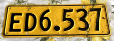 1961 New Zealand EDUCATION DEPARTMENT License Plate foreign GOVERNMENT ED6 537 picture