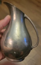 Vintage Metawa Holland Mid-Century Modern Pewter Pitcher 1950s Or 1960s picture