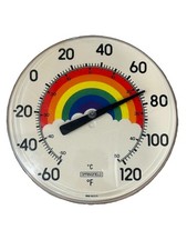 Vintage 70’s Springfield Rainbow Thermometer 12” picture