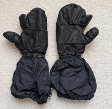 Genuine Swiss Military Surplus Leather Palm Artic Mittens Size Medium BRAND NEW picture