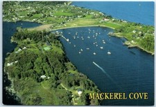 An aerial panoramic view of this picturesque cove, Mackerel Cove - Maine picture