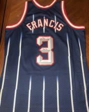STEVE FRANCIS AUTOGRAPHED MITCHELL & NESS HOUSTON ROCKETS JERSEY GUARANTEED PASS picture