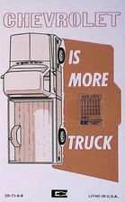1971 Chevy Truck Dealer Promo Calendar Ad Brochure More Truck Bowtie picture