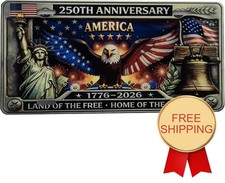 Independence Day July 4th 250th Anniversary Commemorative License Plate Decorati picture