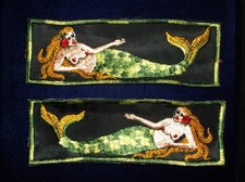 GEMSCO VINTAGE NOS USN LIBERTY CUFF PATCH (1) PAIR - MERMAID Design V2 picture