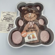 Vintage 1982 Wilton Cake Pan #502-3754 Huggable Teddy Bear Insert Instructions picture