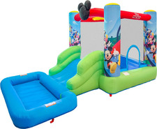 Official Disney Mickey Mouse Bounce House Water Slide with Pool & Ball Pit, Infl picture