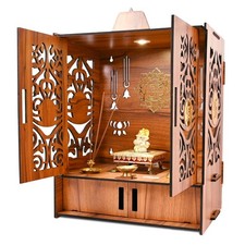 Wooden MDF Temple for Home/Office with LED SPOT Light ( 17 x 11 x 10.5 inch) picture