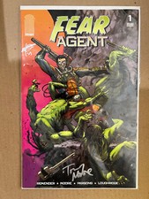 Fear Agent #1 Comic Book  1st 2005 Rick Remender  & Tony Moore Autographed Cover picture