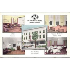 The Georgian Hotel Macon Georgia GA Vintage Postcard AAA Divided Back Posted picture