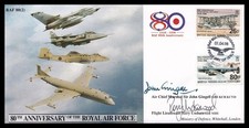 ACM SIR JOHN GINGELL & RORY UNDERWOOD Signed RAF CC42 80th Anniversary Cover picture