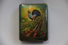 Vintage Ukrainian Lacquer Handmade Box Fedoskino Art Painting School picture