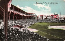 West Side Park Baseball Stadium Chicago Cubs Vtg Postcard H43 picture