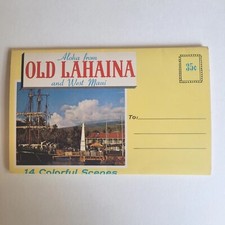 Old Lahaina Hawaii Folder Maui 14 Colorful Scenes Published 1951 Honolulu picture