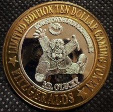 ⭐️FITZGERALDS HOTEL & CASINO RARE Limited Edition 999% .6 Oz Pure Silver Strike picture