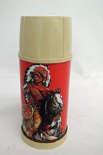 Vtg 1959 Great Wild West Landers Frary Clark Thermos Bottle ONLY No Lunchbox picture