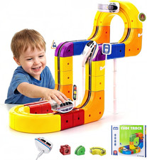3D Infinity Track Set, Magnetic Train for Toddlers Ages 3-6, Flexible & Buildabl picture