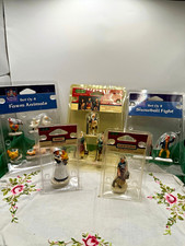Lot of 5 Vintage Lemax & Carole Towne Christmas Village Figurines Sealed READ picture