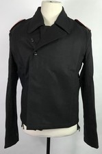 WWII GERMAN WAFFEN PANZER TANKER BLACK WOOL WRAP JACKET-SIZE 1 (38-42R) picture