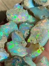 50Ct Natural Ethiopian Jumbo Welo Fire Opal Rough Specimen Gemstone Lot picture