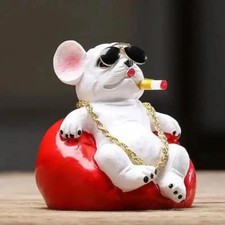 Bulldog Car Dashboard Ornament, Cute Dog Figurine Auto Interior Decor picture
