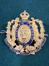 Royal Canadian Mounted Units RCMP Gilded enamelled Uniforms Cap Badge picture