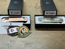 Twin Pack QSP Penguin Glyde Lock Knife Glow Resin & Copper Foil (14C28N) picture
