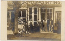 Carriage Shop exterior RPPC - Delphi Indiana - c1908 storefront view picture