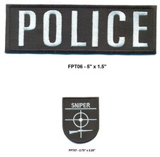 FLASHPOINT T.V. SHOW POLICE AND SNIPER PATCH SET - FPT06-07 picture