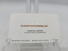 Vintage  Christina Leardini Playboy Enterprises Inc. Embossed Business Card picture