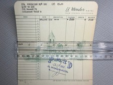 Vintage 1953 El Mirador Hotel Palm Springs CA Paid Hotel Bill Receipt Ephemera picture
