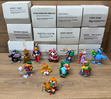 Vintage Sesame Street Character Figural Ornament Lot of 12 Grolier 1992 1993 picture