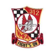 VMFA-312 Checkerboards Carlos PVC Patch –Hook and Loop; 3