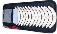Car CD Case Holder Sun Visor Organizer for 12 CDs DVDs Mesh Pocket Black picture