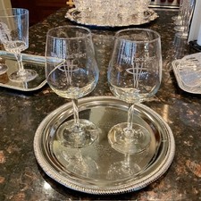 Pair of WILSON CREEK Winery Wine Stem Glass ~ Souvenir 7.5
