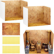 2 Set Egyptian Diorama Box and Sticker Decor, Ancient Egypt Diorama Project Supp picture