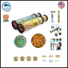 2 Pack Classic Kaleidoscope Toy,Magic Rotating Kaleidoscope,Stretchable Long Wor picture