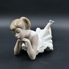 Llaro NAO Pensive Ballet Ballerina Figurine Spanish Porcelain Vintage picture