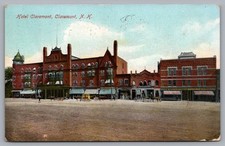 Hotel Claremont NH Posted Street Scene Vintage Postcard TS-292 picture