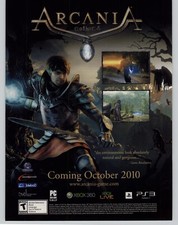 Arcania: Gothic 4 Xbox 360 PC 2010 Vintage Poster Ad Art Promo RPG PS4 One Rare picture