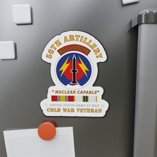 Die-Cut Magnets - Army - 56th Artillery - Pershing  - Nuclear Capable w  COLD Sv picture