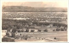 RPPC Billings MT Birdseye Town View 1940s era Business District picture