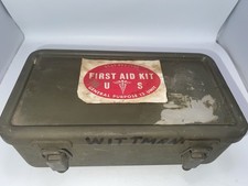 Vintage  US Army Motor Vehicle First Aid Kit  Korean Empty DSA-120-6294 picture