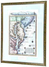 Treasure Beaches of the Mid-Atlantic Map Framed by Ellen Rice picture