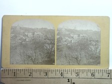 Peterborough NH Stereoview George H. Scripture 1860s Flat Mount Town Scene picture