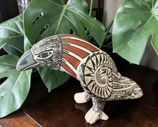 Mata Ortiz Pottery Raven Bird Effigy Tomas Quintana Folk Art Mexican Ceramics picture