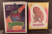 TOPPS 1988 DINOSAURS ATTACK COMPLETE 55-CARD + 11-STICKERS SET Beautiful  picture