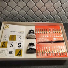Vintage Hunt Speedball 1972 Lettering Set Advanced 25 Piece Instructional Manual picture